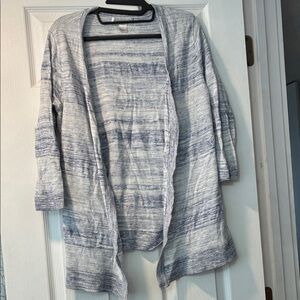 Christopher & Banks Light Blue and White Cardigan